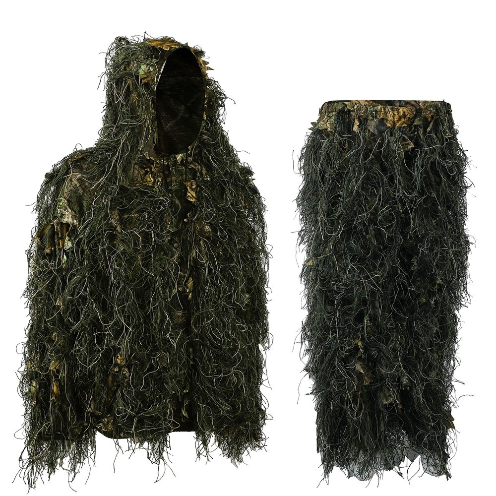 Ghillie Suits Kids 3D Leafy Hybrid, Halloween, A Built on a Leafy Suit. Light Weight