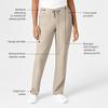 WonderWink W123 Womens Drawstring Scrub Pant  Khaki, 1X Tall view 2