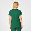 WonderWink Womens Flex Back V-Neck Top Medical Scrubs, Hunter Green, XX-Small US view 3