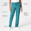 WonderWink W123 Womens Drawstring Scrub Pant  Teal Blue, X-Large view 2
