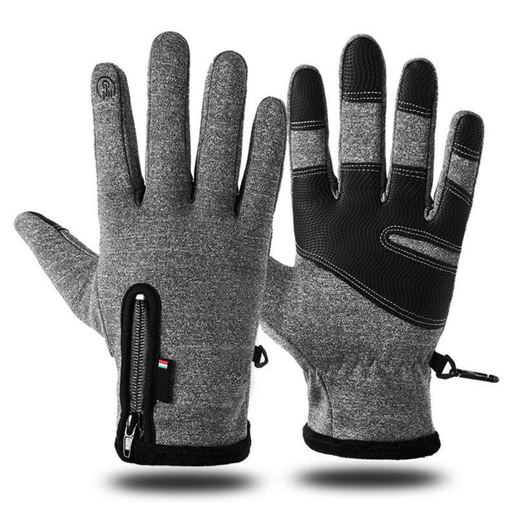 Waterproof Cycling Winter Gloves for Women Men with Touch Screen, Warm Thermal Fleece Lined Motorcycle Driving Gloves Windproof Cold Weather Non-Slip for Outdoor Snow Ski Running Glove Liner