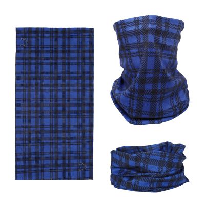SMEHCF Novelty Seamless Bandana Balaclava Face Cover Mask Shield Neck Gaiter Reusable Breathable Dustproof Windproof Unisex Blue Grid