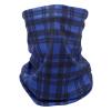 SMEHCF Novelty Seamless Bandana Balaclava Face Cover Mask Shield Neck Gaiter Reusable Breathable Dustproof Windproof Unisex Blue Grid view 3
