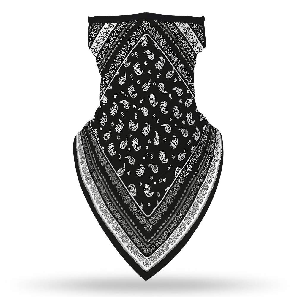Angelife Face Mask for Man Women Bandana Balaclava with Ear Hangers Cooling Neck Gaiter Scarf