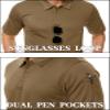 TACVASEN Mens Polo Shirts Short Sleeve Dry Fit Collared Shirt Performance Pique Polos Moisture Wicking for Tactical Athletic Golf Brown XL view 3