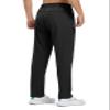 BGOWATU Men's Sweatpants Zipper Pockets Lightweight Exercise Pants Running Workout Sports (Black US M) view 3