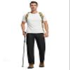 BGOWATU Men's Sweatpants Zipper Pockets Lightweight Exercise Pants Running Workout Sports (Black US M) view 4