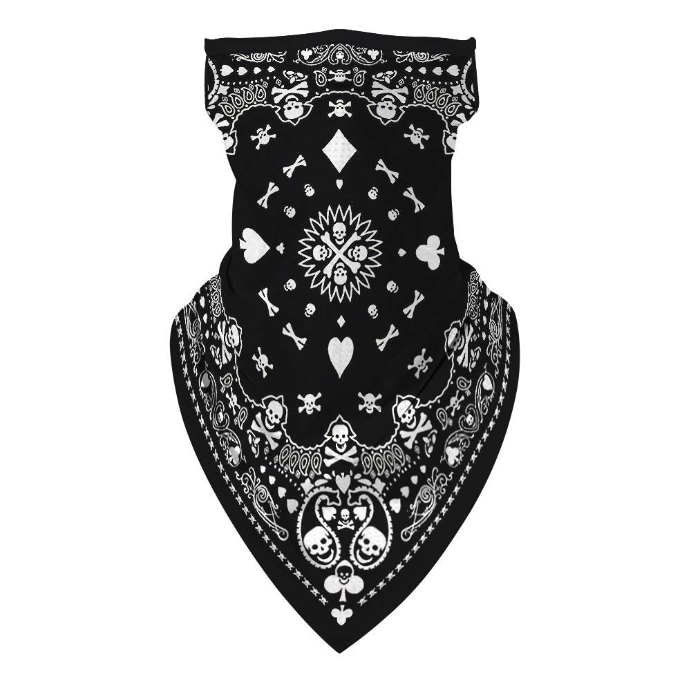 Angelife Face Mask for Man Women Bandana Balaclava with Ear Hangers Cooling Neck Gaiter Scarf