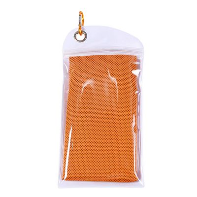 Wakauto Cooling Towel for Sports and Fitness Instant for Running Yoga Gym and Camping Super Absorbent and Quick Drying Lightweight and Breathable Orange