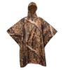 AUSCAMOTEK Camo Rain Poncho Hooded Waterproof Camouflauge Raincoat for Hunting Hiking Camping Fishing Forest Brown One Size view 2