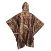 AUSCAMOTEK Camo Rain Poncho Hooded Waterproof Camouflauge Raincoat for Hunting Hiking Camping Fishing Forest Brown One Size view 3