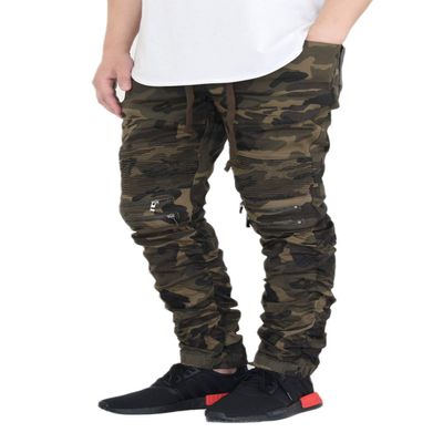 AIRNINE Men's Premium Twill Drop Crotch Jogger Pants S-5XL (Shirring_Olive camo, XXX-Large)