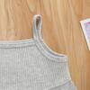 Nokpsedcb Infant Kids Baby Girls Cute Solid Color Ruffle T-shirt Top+Drawstring Bottom Shorts Pants 2Pcs Outfits Set (A-Grey, 18-24 Months) view 3
