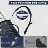 BIG TEETH Golf Bag Strap Single Padded Shoulder Strap Adjustable Thick Pad Straps Universal Replacement Quick Release (Black and blue with 1 clip) view 4
