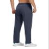 BGOWATU Men's Sweatpants with Zip Pockets Lightweight Quick Dry Athletic Workout Joggers Elastic Waist Hiking Travel Pants A2 Navy S view 3