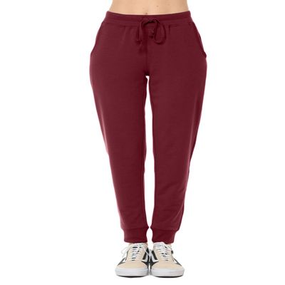 NE PEOPLE Women's Active Yoga Gym Workout Cotton Solid Joggers Sweatpants Lounge Sweat Pants with Pockets (S-3XL) Burgundy