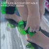 Aqualogix Low Resistance Hybrid Aquatic Training Fin Set - Green | Aquatic Cuffs | Quick Start Guide | Leg Water Weights | Aqua Aerobics, HIIT & Swim Training | Pair (LRPCFIN) view 4