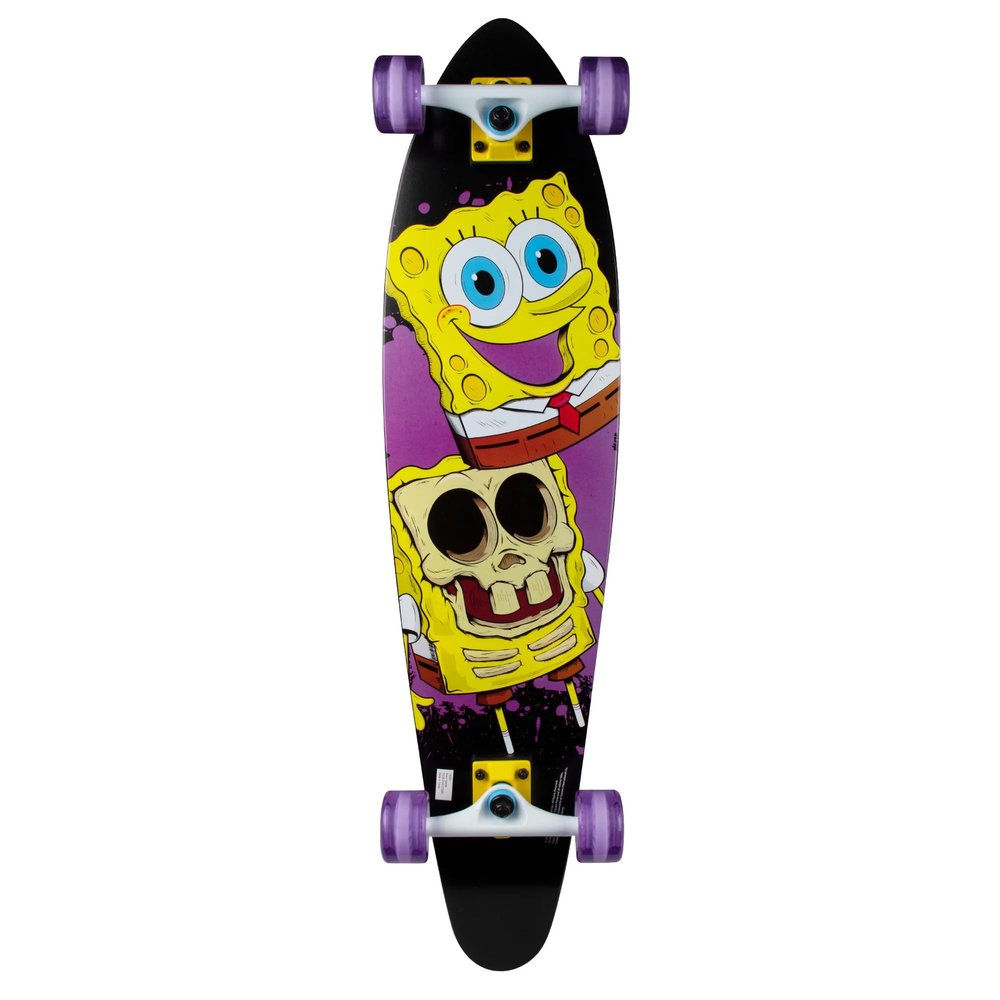 Kryptonics 36" Complete Longboard Skateboard Colorful Design for Kids, Great for Cruising & Tricks