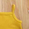 Nokpsedcb Infant Kids Baby Girls Cute Solid Color Ruffle T-shirt Top+Drawstring Bottom Shorts Pants 2Pcs Outfits Set (A-Yellow, 6-12 Months) view 3
