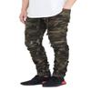 AIRNINE Men's Premium Twill Drop Crotch Jogger Pants S-5XL (Shirring_Olive camo, 2X-Large) view 1