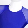 iiniim Girls Long Sleeves Mesh Splice Cutouts Back Figure Skating Roller Skating Gymnastic Ballet Dancewear Tutu Dress Blue 6 view 3