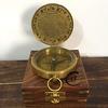 AV Magnet Needle Brass Compass with Wooden Box - King Edward Printed view 2