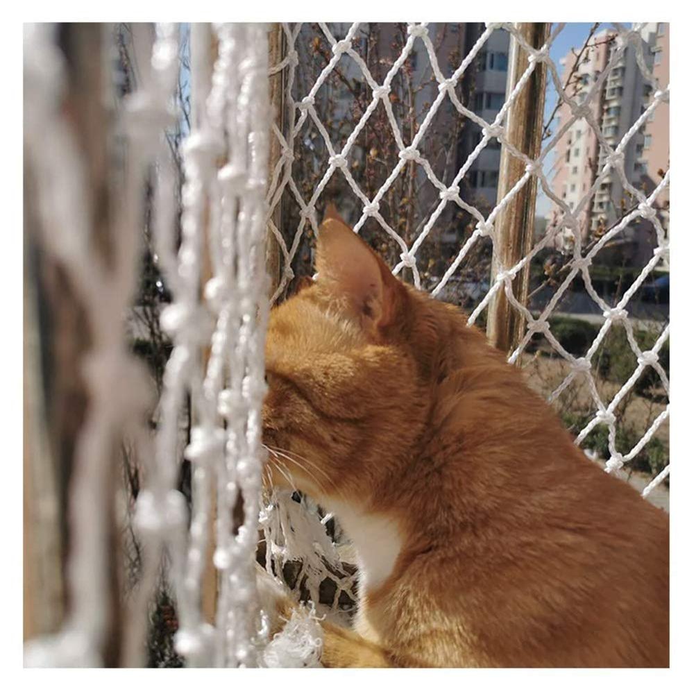 JHKJ Pet Climb Nets, Banister Stair Protection Fence Decor Mesh Nets Heavy Duty Baseball Softball Batting Cage Net Cargo Trailer Netting,1x 4m3.3 * 13.1ft