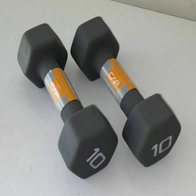 Jonassk Woolffk Cap Neoprene Hex Dumbells 10lb Set of (2) - 20lb Total