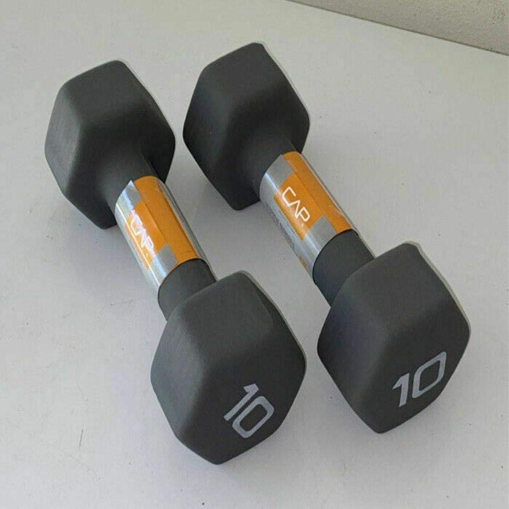 Jonassk Woolffk Cap Neoprene Hex Dumbells 10lb Set of (2) - 20lb Total
