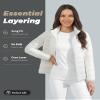WEERTI Thermal Underwear for Women Long Johns with Fleece Lined Base Layer Women Cold Weather Top Bottom White view 4
