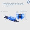 Aqualogix High Resistance Hybrid Aquatic Exercise Fin Set - Blue | Aquatic Cuffs | Quick Start Guide | Leg Water Weights | Strength & Swim Training | Exercise Equipment for Pools | Pair (HRPCFIN) view 3