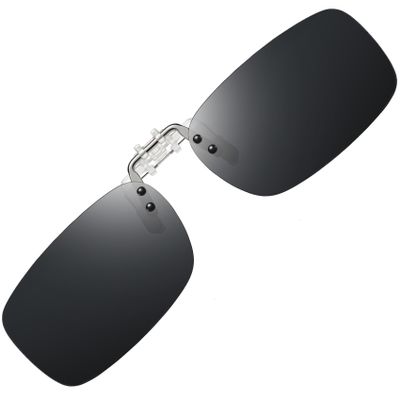 AoHeng Polarized Clip On Sunglasses,Transparent Flip,Unisex,1.00mm Thickened Lenses
