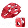 Climbing Pulley Side Plate Aluminum Outdoor Rock Climbing Dual Pulley Zip Line Cable Trolley(red) view 3