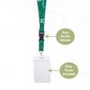 Desert Cactus Manhattan College Lanyard Jaspers Car Keys College ID Badge Holder Keychain Detachable Breakaway Snap Buckle (w/Pouch Green) view 3