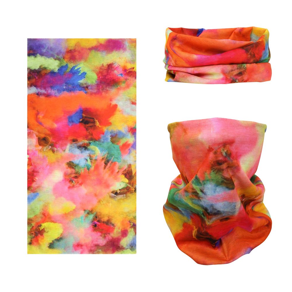 SMEHCF Novelty Seamless Bandana Balaclava Face Cover Mask Shield Neck Gaiter Reusable Breathable Dustproof Windproof Unisex Mutil Color Paint