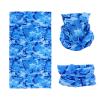 SMEHCF Novelty Seamless Bandana Balaclava Face Cover Mask Shield Neck Gaiter Reusable Breathable Dustproof Windproof Unisex Ocean Camo Camouflage view 1