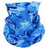 SMEHCF Novelty Seamless Bandana Balaclava Face Cover Mask Shield Neck Gaiter Reusable Breathable Dustproof Windproof Unisex Ocean Camo Camouflage view 2