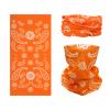 SMEHCF Novelty Seamless Bandana Balaclava Face Cover Mask Shield Neck Gaiter Reusable Breathable Dustproof Windproof Unisex Orange Konjac Flower view 1