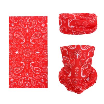 SMEHCF Novelty Seamless Bandana Balaclava Face Cover Mask Shield Neck Gaiter Reusable Breathable Dustproof Windproof Unisex Red Konjac Flower