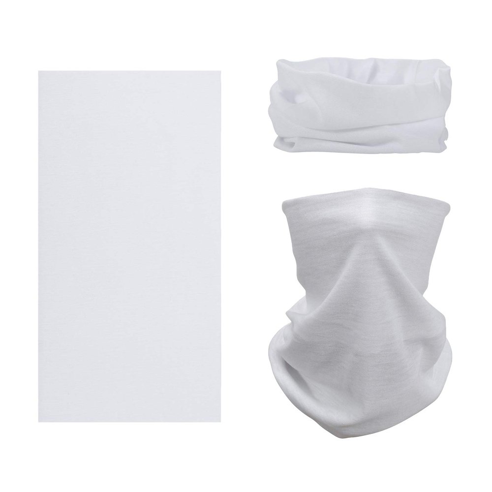 SMEHCF Novelty Seamless Bandana Balaclava Face Cover Mask Shield Neck Gaiter Reusable Breathable Dustproof Windproof Unisex Pure White
