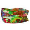 SMEHCF Novelty Seamless Bandana Balaclava Face Cover Mask Shield Neck Gaiter Reusable Breathable Dustproof Windproof Unisex Gothic Colorful Flower Round Pattern view 3