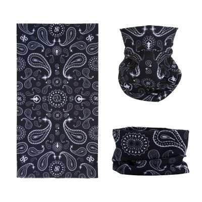 SMEHCF Novelty Seamless Bandana Balaclava Face Cover Mask Shield Neck Gaiter Reusable Breathable Dustproof Windproof Unisex Black Konjac Flower