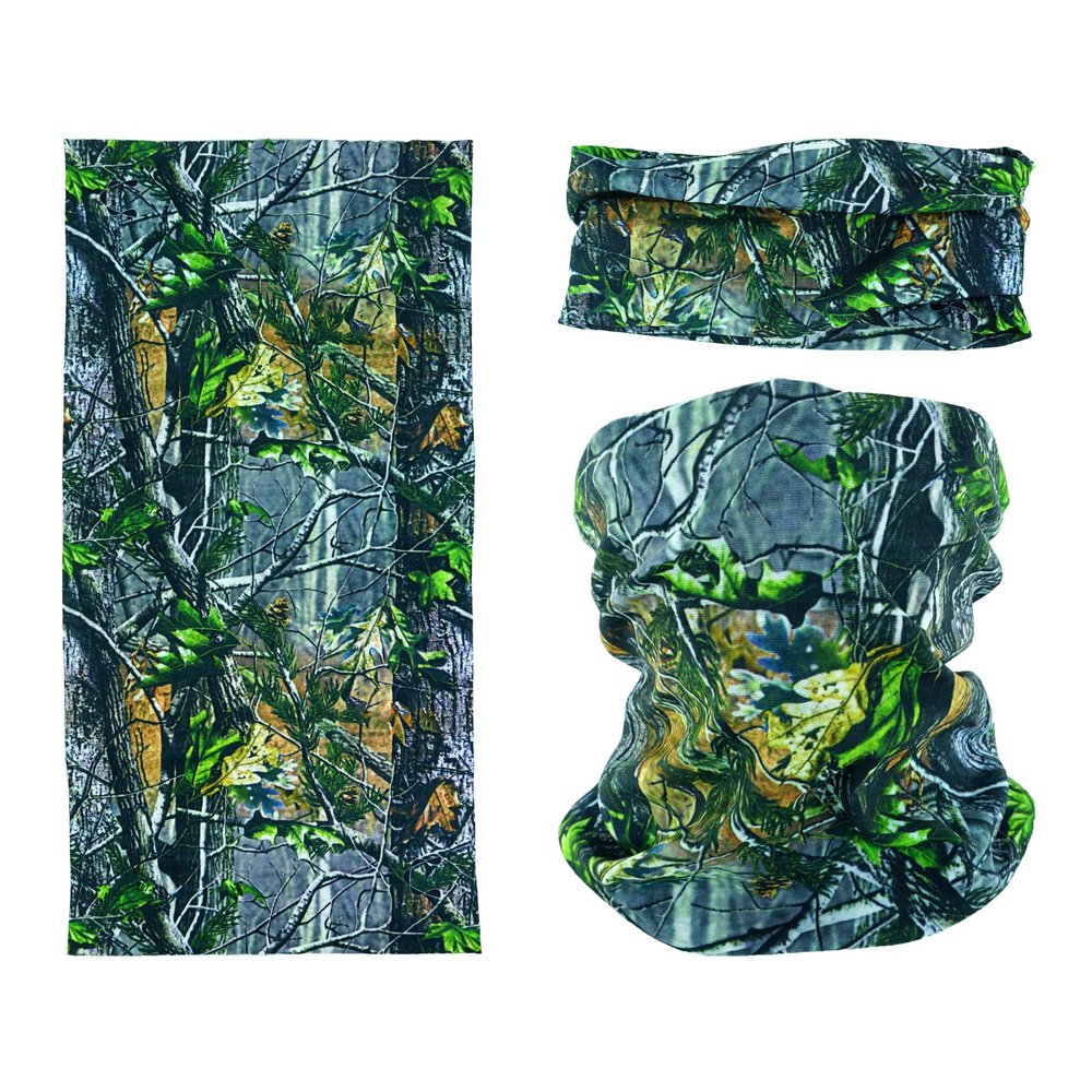 SMEHCF Novelty Seamless Bandana Balaclava Face Cover Mask Shield Neck Gaiter Reusable Breathable Dustproof Windproof Unisex Camo Camouflage Autumn Forest