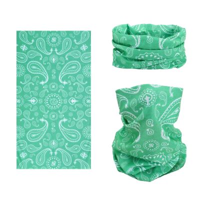 SMEHCF Novelty Seamless Bandana Balaclava Face Cover Mask Shield Neck Gaiter Reusable Breathable Dustproof Windproof Unisex Green Konjac Flower