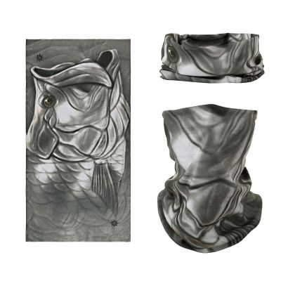 SMEHCF Novelty Seamless Bandana Balaclava Face Cover Mask Shield Neck Gaiter Reusable Breathable Dustproof Windproof Unisex Gray Lure Largemouth Bass