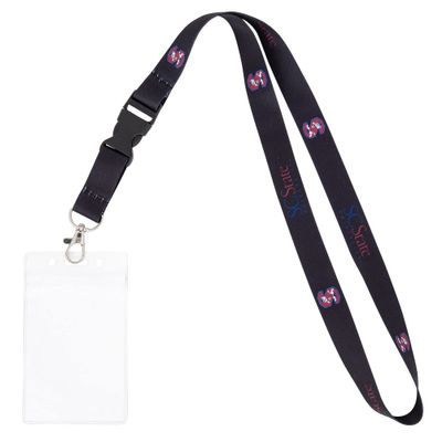 Desert Cactus South Carolina State University Lanyard SCSU Bulldogs Car Keys College ID Badge Holder Keychain Detachable Breakaway Snap Buckle (w/Pouch Black)