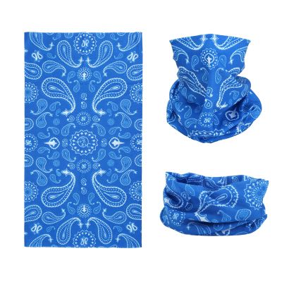 SMEHCF Novelty Seamless Bandana Balaclava Face Cover Mask Shield Neck Gaiter Reusable Breathable Dustproof Windproof Unisex Blue Konjac Flower