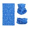 SMEHCF Novelty Seamless Bandana Balaclava Face Cover Mask Shield Neck Gaiter Reusable Breathable Dustproof Windproof Unisex Blue Konjac Flower view 1