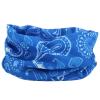 SMEHCF Novelty Seamless Bandana Balaclava Face Cover Mask Shield Neck Gaiter Reusable Breathable Dustproof Windproof Unisex Blue Konjac Flower view 3