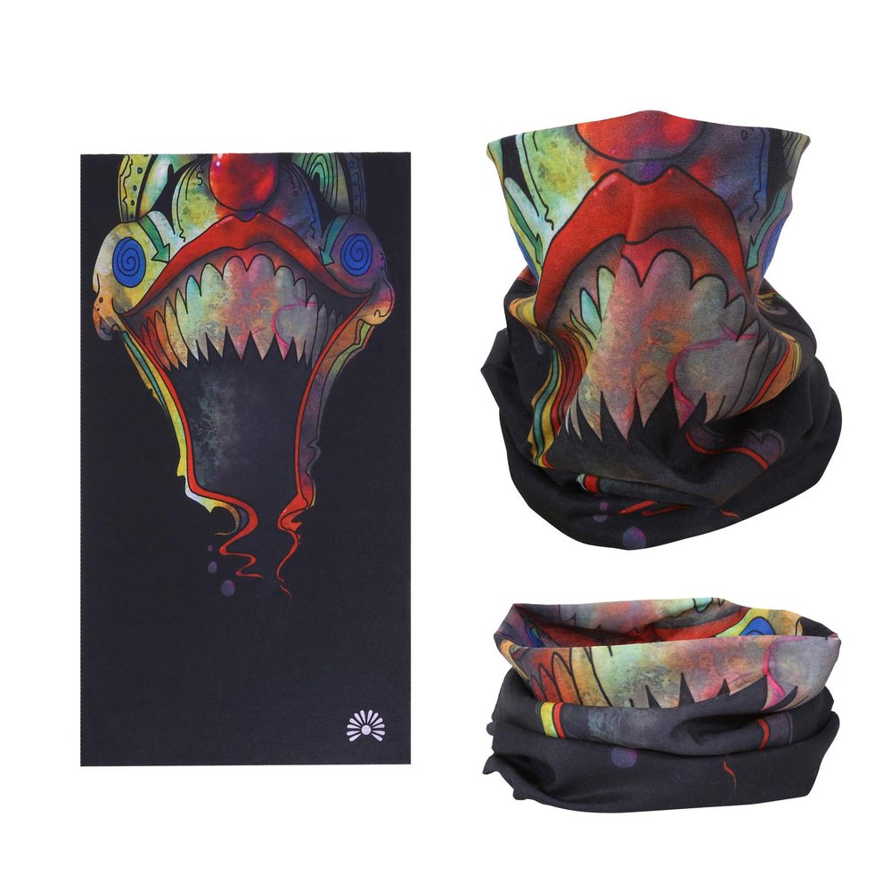 SMEHCF Novelty Seamless Bandana Balaclava Face Cover Mask Shield Neck Gaiter Reusable Breathable Dustproof Windproof Unisex Horror Joker Face